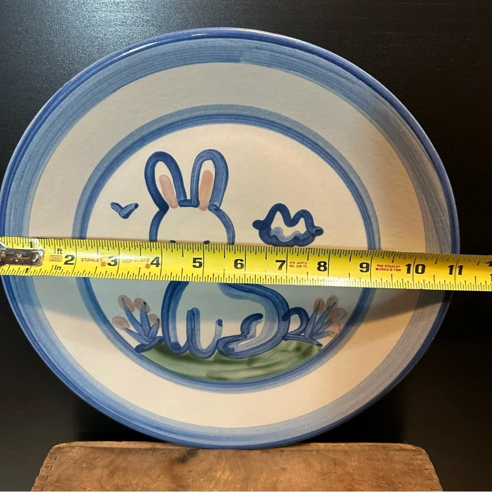 MA Hadley Country Scene Bunny Rabbit Dinner Plate 11 Inch
